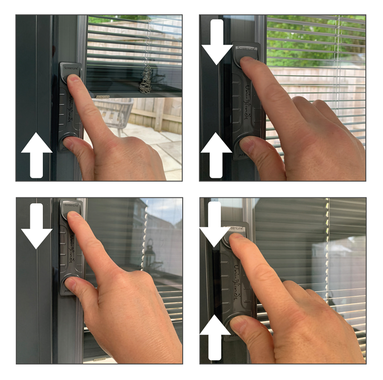 bi fold door integral blinds action